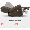 image:imageMCombo Triple Motor Power Lift Recliner Chair with Massage and Lumbarampseat Heating Rolled Arms Adjustable Headrest for Elderly People Fabric 7888 Coffee MediumCoffee