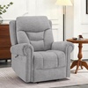 image:imageMCombo Triple Motor Power Lift Recliner Chair with Massage and Lumbarampseat Heating Rolled Arms Adjustable Headrest for Elderly People Fabric 7888 Coffee MediumGrey