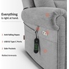 image:imageMCombo Triple Motor Power Lift Recliner Chair with Massage and Lumbarampseat Heating Rolled Arms Adjustable Headrest for Elderly People Fabric 7888 Coffee MediumGrey