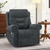image:imageMCombo Triple Motor Power Lift Recliner Chair with Massage and Lumbarampseat Heating Rolled Arms Adjustable Headrest for Elderly People Fabric 7888 Coffee MediumDark Grey
