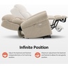 image:imageMCombo Triple Motor Power Lift Recliner Chair with Massage and Lumbarampseat Heating Rolled Arms Adjustable Headrest for Elderly People Fabric 7888 Coffee MediumBeige