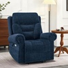 image:imageMCombo Triple Motor Power Lift Recliner Chair with Massage and Lumbarampseat Heating Rolled Arms Adjustable Headrest for Elderly People Fabric 7888 Coffee MediumNavy Blue