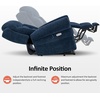 image:imageMCombo Triple Motor Power Lift Recliner Chair with Massage and Lumbarampseat Heating Rolled Arms Adjustable Headrest for Elderly People Fabric 7888 Coffee MediumNavy Blue