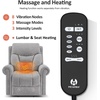 image:imageMCombo Triple Motor Power Lift Recliner Chair with Massage and Lumbarampseat Heating Rolled Arms Adjustable Headrest for Elderly People Fabric 7888 Coffee MediumGrey
