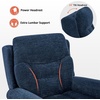 image:imageMCombo Triple Motor Power Lift Recliner Chair with Massage and Lumbarampseat Heating Rolled Arms Adjustable Headrest for Elderly People Fabric 7888 Coffee MediumNavy Blue