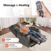 image:imageMCombo Triple Motor Power Lift Recliner with Massage and Heat Electric Recliner Chair for Elderly People Adjustable Headrest Infinite Position Cup HoldersUSB Ports Fabric 7661Navy Blue MediumGrey
