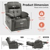image:imageMCombo Triple Motor Power Lift Recliner with Massage and Heat Electric Recliner Chair for Elderly People Adjustable Headrest Infinite Position Cup HoldersUSB Ports Fabric 7661Navy Blue MediumGrey