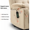 image:imageMCombo Triple Motor Power Lift Recliner with Massage and Heat Electric Recliner Chair for Elderly People Adjustable Headrest Infinite Position Cup HoldersUSB Ports Fabric 7661Navy Blue MediumBeige