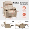 image:imageMCombo Triple Motor Power Lift Recliner with Massage and Heat Electric Recliner Chair for Elderly People Adjustable Headrest Infinite Position Cup HoldersUSB Ports Fabric 7661Navy Blue MediumBeige