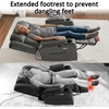 image:imageMCombo Triple Motor Power Lift Recliner with Massage and Heat Electric Recliner Chair for Elderly People Adjustable Headrest Infinite Position Cup HoldersUSB Ports Fabric 7661Navy Blue MediumGrey