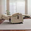 image:imageMCombo Triple Motor Power Lift Recliner with Massage and Heat Electric Recliner Chair for Elderly People Adjustable Headrest Infinite Position Cup HoldersUSB Ports Fabric 7661Navy Blue MediumBeige
