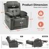 image:imageMCombo Triple Motor Power Lift Recliner with Massage and Heat Electric Recliner Chair for Elderly People Adjustable Headrest Infinite Position Cup HoldersUSB Ports Fabric 7661Navy Blue MediumGrey