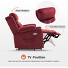 image:imageMCombo Triple Motor Power Lift Recliner with Massage and Heat Electric Recliner Chair for Elderly People Adjustable Headrest Infinite Position Cup HoldersUSB Ports Fabric 7661Navy Blue MediumBurgundy