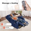 image:imageMCombo Triple Motor Power Lift Recliner with Massage and Heat Electric Recliner Chair for Elderly People Adjustable Headrest Infinite Position Cup HoldersUSB Ports Fabric 7661Navy Blue MediumNavy Blue
