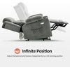 image:imageMCombo Triple Motor Power Lift Recliner with Massage and Heat Electric Recliner Chair for Elderly People Adjustable Headrest Infinite Position Cup HoldersUSB Ports Fabric 7661Navy Blue MediumGrey