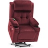 image:imageMCombo Triple Motor Power Lift Recliner with Massage and Heat Electric Recliner Chair for Elderly People Adjustable Headrest Infinite Position Cup HoldersUSB Ports Fabric 7661Navy Blue MediumBurgundy