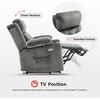 image:imageMCombo Triple Motor Power Lift Recliner with Massage and Heat Electric Recliner Chair for Elderly People Adjustable Headrest Infinite Position Cup HoldersUSB Ports Fabric 7661Navy Blue MediumGrey