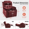 image:imageMCombo Triple Motor Power Lift Recliner with Massage and Heat Electric Recliner Chair for Elderly People Adjustable Headrest Infinite Position Cup HoldersUSB Ports Fabric 7661Navy Blue MediumBurgundy