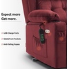 image:imageMCombo Triple Motor Power Lift Recliner with Massage and Heat Electric Recliner Chair for Elderly People Adjustable Headrest Infinite Position Cup HoldersUSB Ports Fabric 7661Navy Blue MediumBurgundy