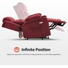image:imageMCombo Triple Motor Power Lift Recliner with Massage and Heat Electric Recliner Chair for Elderly People Adjustable Headrest Infinite Position Cup HoldersUSB Ports Fabric 7661Navy Blue MediumBurgundy