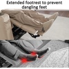 image:imageMCombo Triple Motor Power Lift Recliner with Massage and Heat Electric Recliner Chair for Elderly People Adjustable Headrest Infinite Position Cup HoldersUSB Ports Fabric 7661Navy Blue MediumBeige