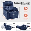 image:imageMCombo Triple Motor Power Lift Recliner with Massage and Heat Electric Recliner Chair for Elderly People Adjustable Headrest Infinite Position Cup HoldersUSB Ports Fabric 7661Navy Blue MediumNavy Blue