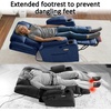 image:imageMCombo Triple Motor Power Lift Recliner with Massage and Heat Electric Recliner Chair for Elderly People Adjustable Headrest Infinite Position Cup HoldersUSB Ports Fabric 7661Navy Blue MediumNavy Blue