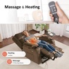 image:imageMCombo Triple Motor Power Lift Recliner with Massage and Heat Electric Recliner Chair for Elderly People Adjustable Headrest Infinite Position Cup HoldersUSB Ports Fabric 7661Navy Blue MediumBrown