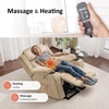 image:imageMCombo Triple Motor Power Lift Recliner with Massage and Heat Electric Recliner Chair for Elderly People Adjustable Headrest Infinite Position Cup HoldersUSB Ports Fabric 7661Navy Blue MediumBeige