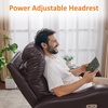 image:imageMCombo Triple Motor Power Rocker Recliner with Adjustable Headrest FSC Certified Oversized Leather Recliner Chair for Living Room Nursery Infinite Position USB amp TypeC 6277 Navy BlueDark Brown