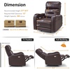 image:imageMCombo Triple Motor Power Rocker Recliner with Adjustable Headrest FSC Certified Oversized Leather Recliner Chair for Living Room Nursery Infinite Position USB amp TypeC 6277 Navy BlueDark Brown
