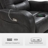 image:imageMCombo Triple Motor Power Rocker Recliner with Adjustable Headrest FSC Certified Oversized Leather Recliner Chair for Living Room Nursery Infinite Position USB amp TypeC 6277 Navy BlueDark Grey
