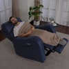 image:imageMCombo Triple Motor Power Rocker Recliner with Adjustable Headrest FSC Certified Oversized Leather Recliner Chair for Living Room Nursery Infinite Position USB amp TypeC 6277 Navy BlueNavy Blue