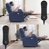 image:imageMCombo Triple Motor Power Rocker Recliner with Adjustable Headrest FSC Certified Oversized Leather Recliner Chair for Living Room Nursery Infinite Position USB amp TypeC 6277 Navy BlueNavy Blue