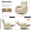 image:imageMCombo Triple Motor Power Rocker Recliner with Adjustable Headrest FSC Certified Oversized Leather Recliner Chair for Living Room Nursery Infinite Position USB amp TypeC 6277 Navy BlueCream White