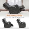 image:imageMCombo Triple Motor Power Rocker Recliner with Adjustable Headrest FSC Certified Oversized Leather Recliner Chair for Living Room Nursery Infinite Position USB amp TypeC 6277 Navy BlueDark Grey