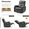 image:imageMCombo Triple Motor Power Rocker Recliner with Adjustable Headrest FSC Certified Oversized Leather Recliner Chair for Living Room Nursery Infinite Position USB amp TypeC 6277 Navy BlueDark Grey