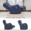 image:imageMCombo Triple Motor Power Rocker Recliner with Adjustable Headrest FSC Certified Oversized Leather Recliner Chair for Living Room Nursery Infinite Position USB amp TypeC 6277 Navy BlueNavy Blue