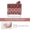 image:imageMCombo Velvet Accent Chair Tufted Barrel Armchair Upholstered Single Sofa for Small Spaces Living Room Office Reception Fabric 4066 Pink