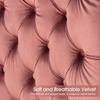 image:imageMCombo Velvet Accent Chair Tufted Barrel Armchair Upholstered Single Sofa for Small Spaces Living Room Office Reception Fabric 4066 Pink
