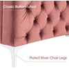 image:imageMCombo Velvet Accent Chair Tufted Barrel Armchair Upholstered Single Sofa for Small Spaces Living Room Office Reception Fabric 4066 Pink