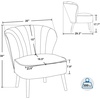 image:imageMCombo Velvet Accent Chair Tufted Club Chairs Upholstered Side Chair with Legs Vanity Chair for Living Room Bedroom 4720 2 Cream WhiteCream White