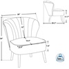 image:imageMCombo Velvet Accent Chair Tufted Club Chairs Upholstered Side Chair with Legs Vanity Chair for Living Room Bedroom 4720 2 Cream WhiteCream White