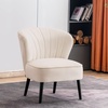 image:imageMCombo Velvet Accent Chair Tufted Club Chairs Upholstered Side Chair with Legs Vanity Chair for Living Room Bedroom 4720 2 Cream WhiteCream White