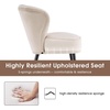 image:imageMCombo Velvet Accent Chair Tufted Club Chairs Upholstered Side Chair with Legs Vanity Chair for Living Room Bedroom 4720 2 Cream WhiteCream White