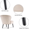 image:imageMCombo Velvet Accent Chair Tufted Club Chairs Upholstered Side Chair with Legs Vanity Chair for Living Room Bedroom 4720 2 Cream WhiteCream White