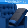 image:imageMCombo Velvet Accent Chair with Ottoman Modern Armchair for Small Space Living Room Office Reception Fabric 4278 Dark GreyBlue