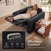 image:imageMCombo Wall Hugger Power Recliner Chair for Adult ST280 Black  256 ExtraWide Recliner Power Headrest Zero Gravity USB A amp C Charge Ports Living Room Breathable Faux LeatherBlack