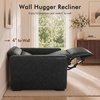 image:imageMCombo Wall Hugger Power Recliner Chair for Adult ST280 Black  256 ExtraWide Recliner Power Headrest Zero Gravity USB A amp C Charge Ports Living Room Breathable Faux LeatherDark Grey