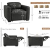 image:imageMCombo Wall Hugger Power Recliner Chair for Adult ST280 Black  256 ExtraWide Recliner Power Headrest Zero Gravity USB A amp C Charge Ports Living Room Breathable Faux LeatherDark Grey